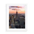 Plakat w ramie 50x70 - Nowojorskie Wieżowce - Nowy York, wieżowce - rama biała