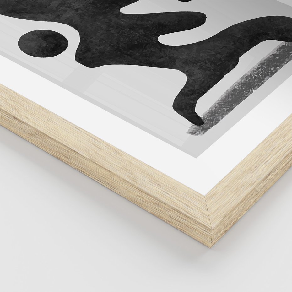 Zestaw obrazy w ramie 50x70 galeria - Nowoczesne, minimalistyczne, grafiki - rama drewno