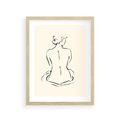 Plakat w ramie 30x40 - Migotliwa Symfonia - kobieta akt, minimalizm - rama drewno