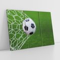 Obraz na płótnie 120x80 - Sportowa rywalizacja - bramka, piłka