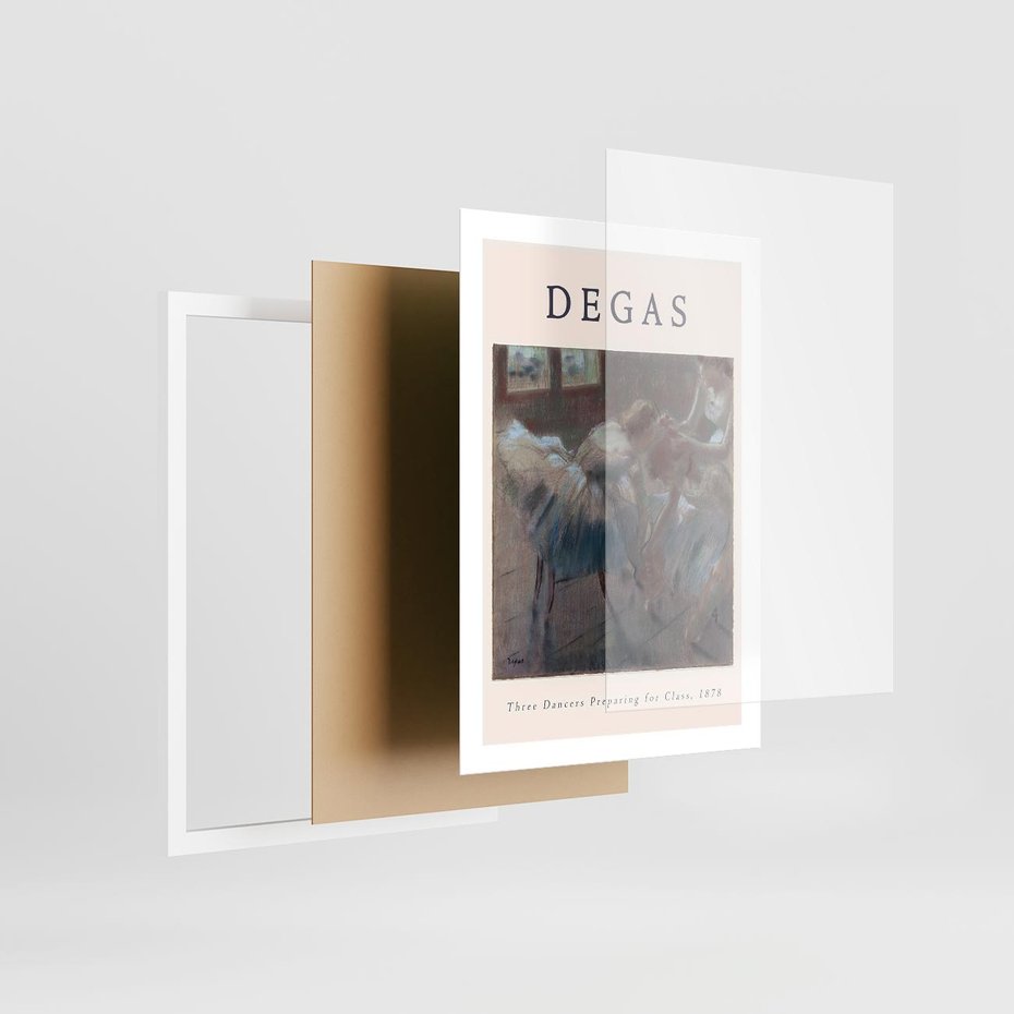 Plakat w ramie 50x70 - Elegancja Baletu na Plakacie - reprodukcja, degas - rama biała