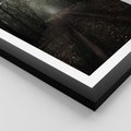 Plakat w ramie 30x40 - Urok Drogi - las, droga - rama czarna