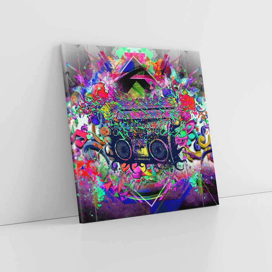 Obraz na płótnie 80x80 - Harmonia Muzyki - grafika, muzyka