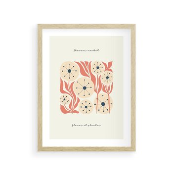 Plakat w ramie 50x70 - Dmuchawce w Abstrakcji - dmuchawce, abstrakcja - rama drewno