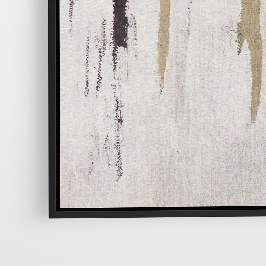 Obraz w ramie 70x50 - Odyseja w świetle i cieniu - abstrakcja, porysowana ściana - rama czarna