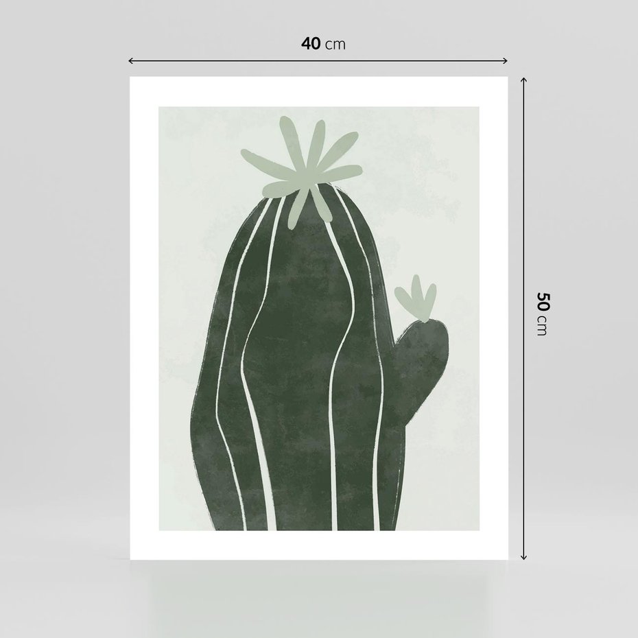 Plakat bez ramy 40x50 - Zieleń Inspirującego Życia - zielony plakat, minimalizm