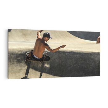 Obraz na płótnie 140x70 - Skateboardowe Wyzwanie na Desce - deskorolka, skateboard