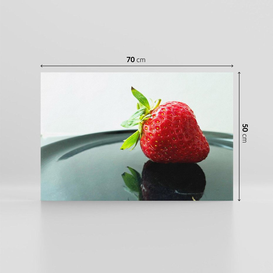 Obraz na płótnie 70x50 - Truskawka Słodki Nurt - truskawka, owoce