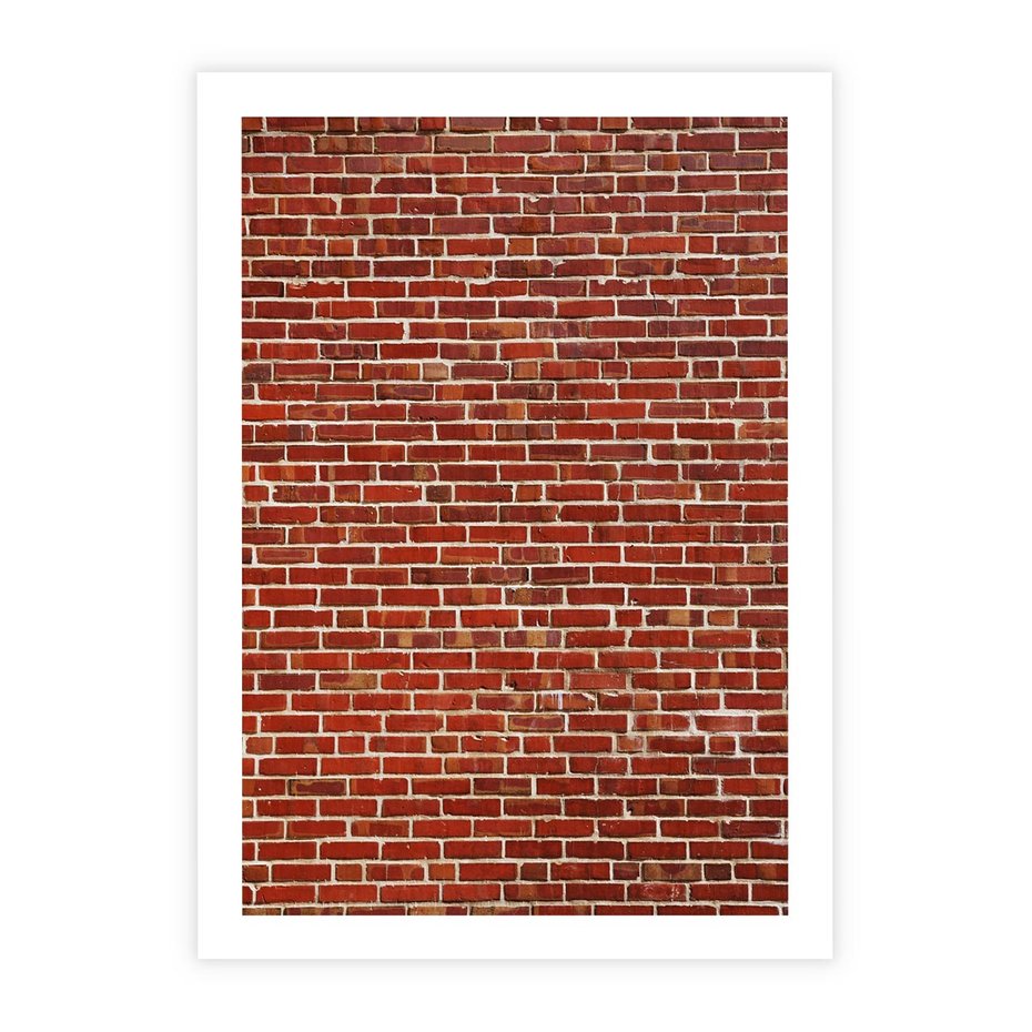 Plakat bez ramy 40x50 - Mur z Cegieł - cegły, mur