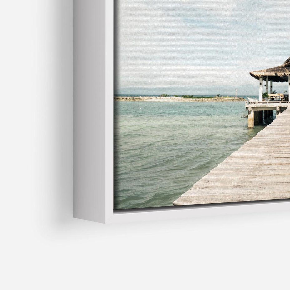 Obraz w ramie 50x50 - Magia Morza i Piękno Plaży - Hawaje, morze - rama biała