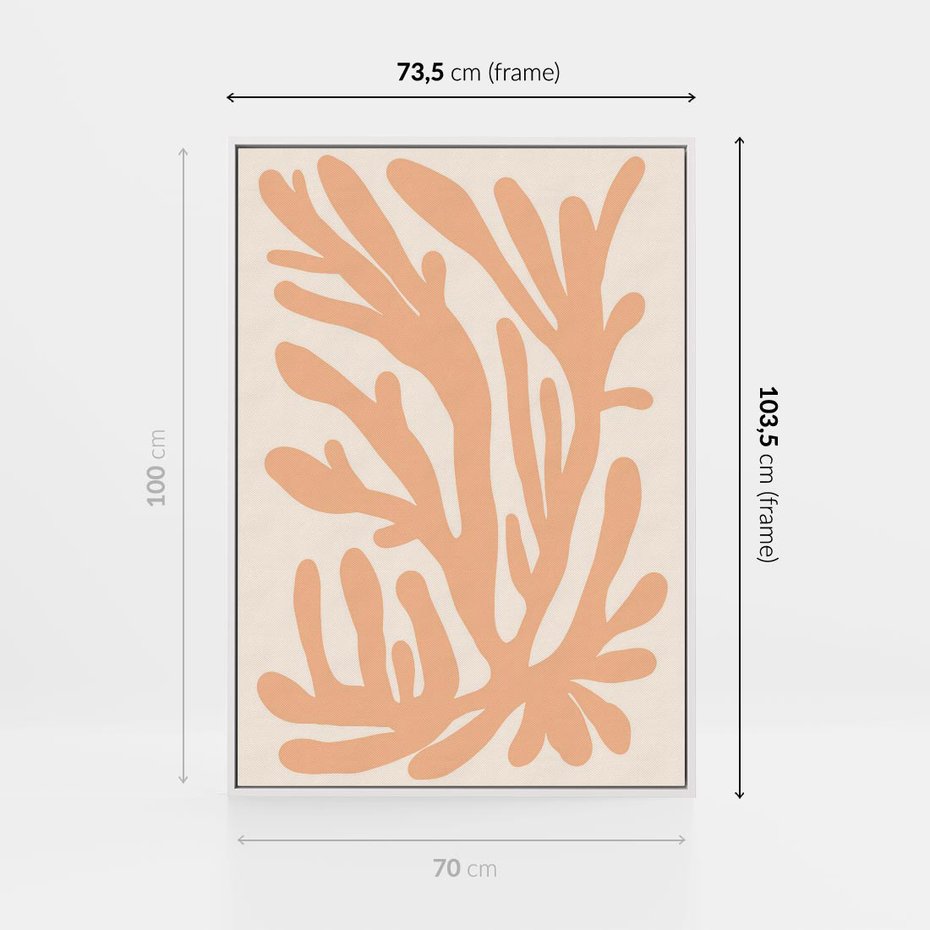 Obraz w ramie 70x100 - Rozkwitające Abstrakcje - nowoczesna sztuka, plakat modern - rama biała