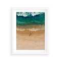 Plakat w ramie 40x50 - Oaza Relaksu - plaża, morze - rama biała