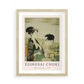 Plakat w ramie 50x70 - Rycina Eishosai Choki - staraa chińska rycina, eishosai choki - rama drewno