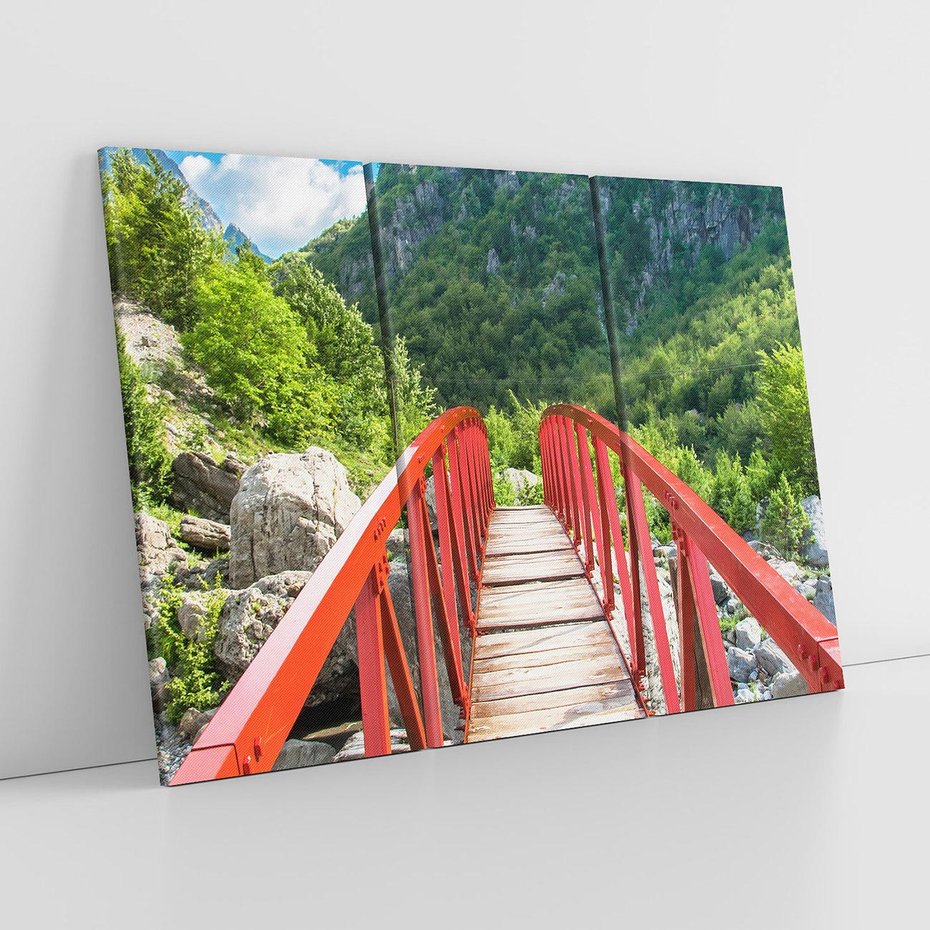 Obraz na płótnie 120x80 - Most do przygody - góry, most