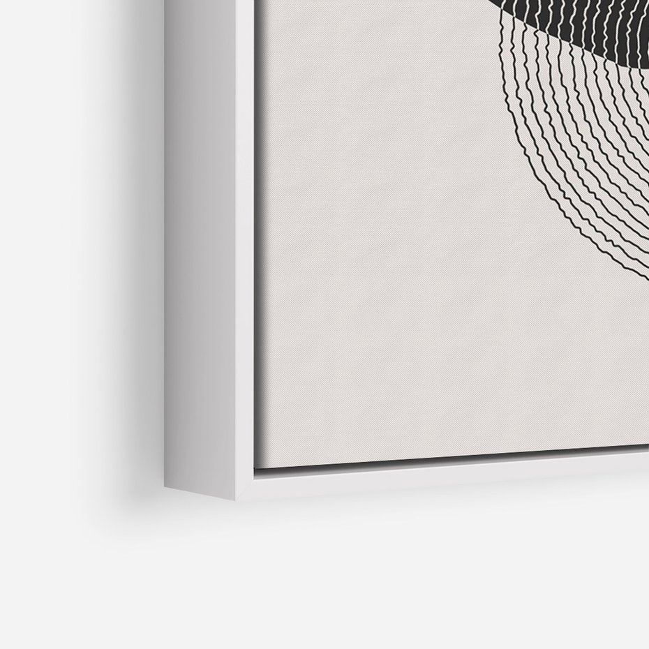 Obraz w ramie 50x70 - Migotliwa Opowieść - abstrakcyjna kompozycja, okręgi - rama biała