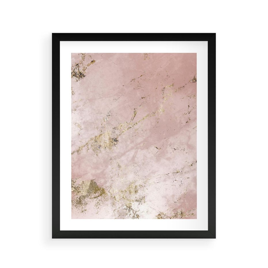 Plakat w ramie 40x50 - Piękno w Szczegółach - marmur, złoto - rama czarna