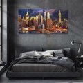 Obraz na płótnie 120x60 - Miasto Nocy - Nowy Jork, miasto