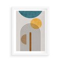 Plakat w ramie 50x70 - Wewnętrzne Labirynty Form - styl mid century, nowoczesna sztuka - rama biała