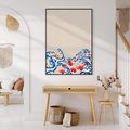 Obraz w ramie 50x70 - Japońska Harmonia: Falujące Kwiaty - japonia, orientalne kwiaty wiśni - rama czarna