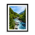 Plakat w ramie 50x70 - Górski strumyk - strumyk, góry - rama czarna