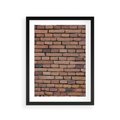 Plakat w ramie 30x40 - Mur cegieł: industrialny urok - cegły, mur - rama czarna