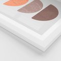 Plakat w ramie 30x40 - Minimalizm i Geometria - minimalistyczny obraz, mid-century styl - rama biała