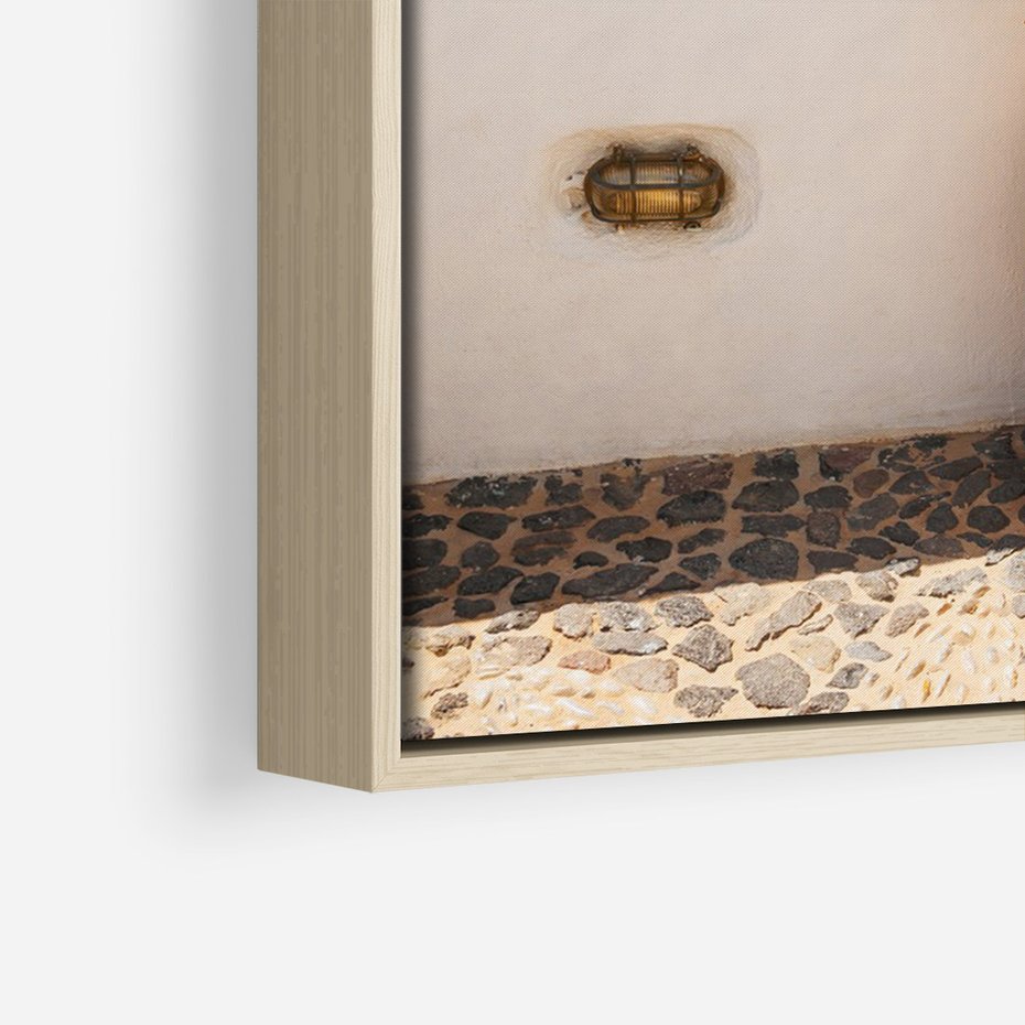 Obraz w ramie 50x70 - Santorini - oaza greckiej wyspy - Santorini, grecka - rama drewno