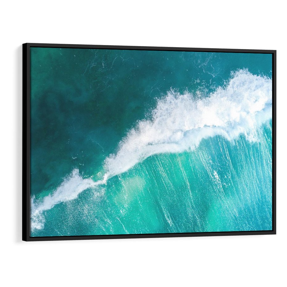 Obraz w ramie 70x50 - Siła i Spokój - morze, ocean - rama czarna