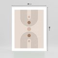 Plakat bez ramy 40x50 - Zgeometryzowane Wizje - boho plakat, minimalizm