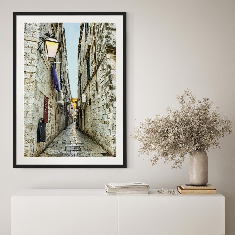 Plakat bez ramy 30x40 - Urok Włoskiej Uliczki - włoska, uliczka