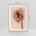 Plakat w ramie 50x70 - Delikatne piękno - suche, kwiaty - rama drewno