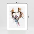 Plakat bez ramy 30x40 - Abstrakcyjny portret kobiecy - grafika, kobieta