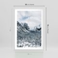 Plakat w ramie 50x70 - Góry Śnieżnej Krainy - góry, szczyty - rama biała