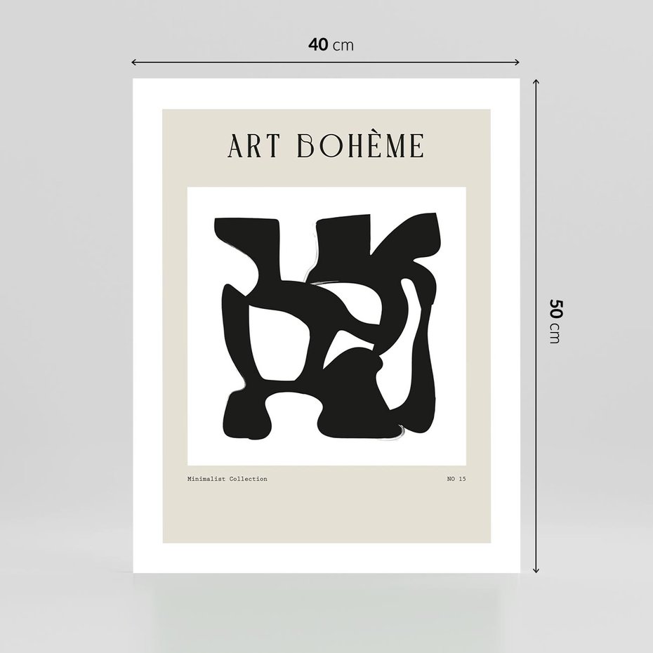 Plakat bez ramy 40x50 - Boho Szepty - boho plakat, minimalizm