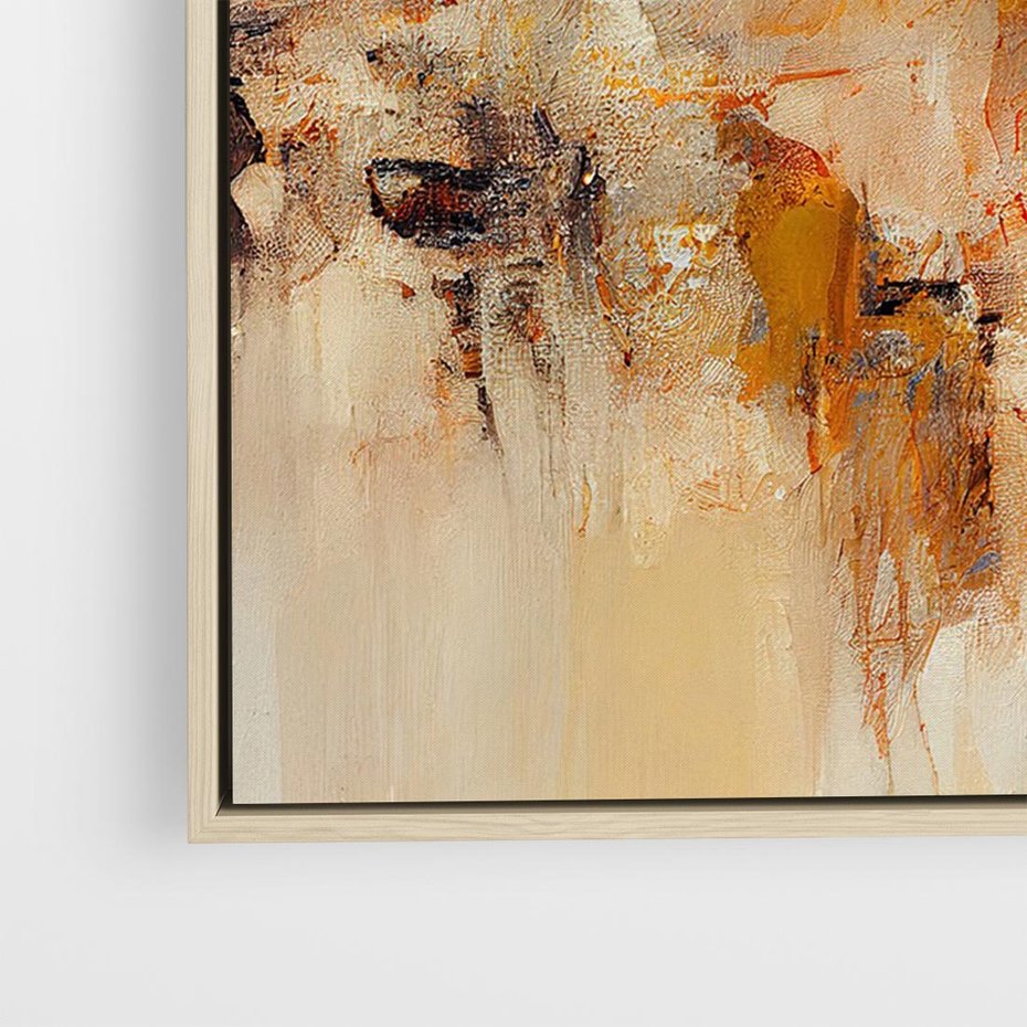 Obraz w ramie 120x80 - Odbicie utraconych barw - abstrakcja, tekstury farb - rama drewno