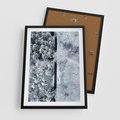 Plakat w ramie 50x70 - Ujęcie Zimowej Szosy - zima, śnieg - rama czarna