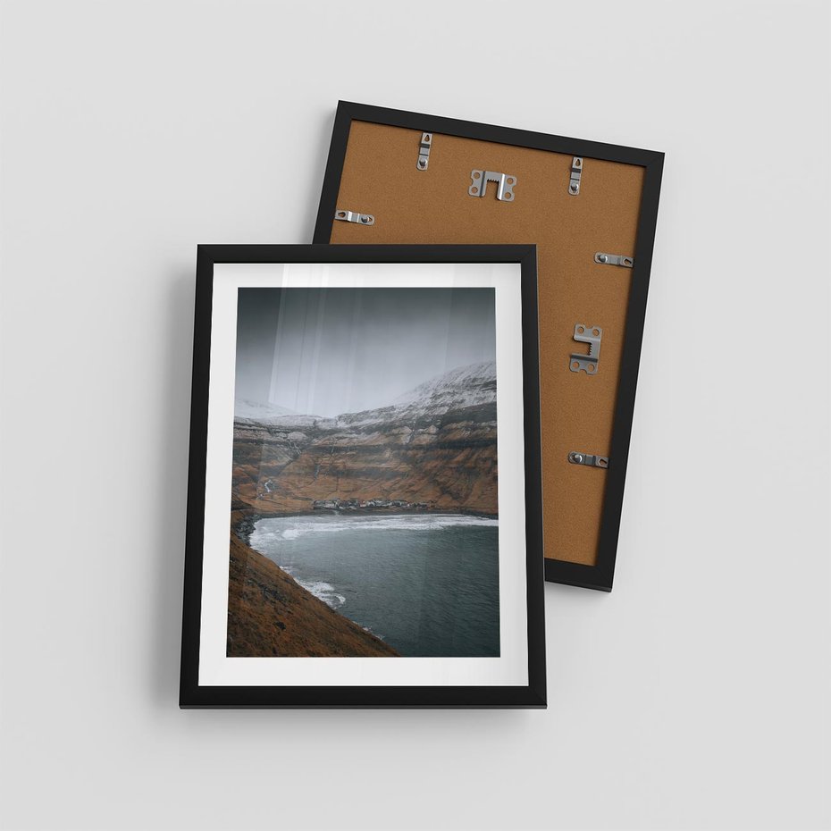 Plakat w ramie 30x40 - Spektakularna Przyroda - fiordy, Norwegia - rama czarna