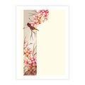 Plakat bez ramy 30x40 - Rozkwitające Marzenia - japońska sztuka, ptak