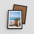 Plakat w ramie 30x40 - Santorini - oaza greckiej wyspy - Santorini, grecka - rama czarna