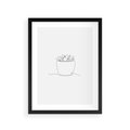 Plakat w ramie 30x40 - Rozkwitające Echa - szkic, minimalizm - rama czarna
