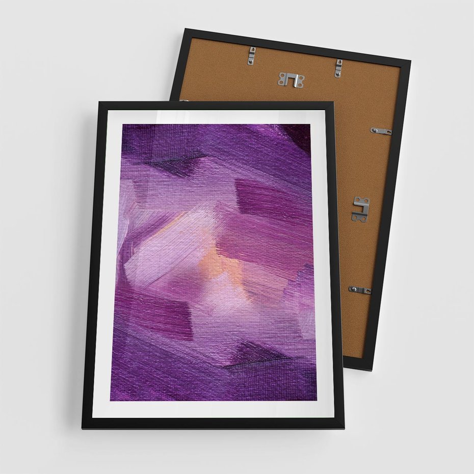 Plakat w ramie 50x70 - Abstrakcyjna gra kolorów - abstrakcja, akwarela - rama czarna