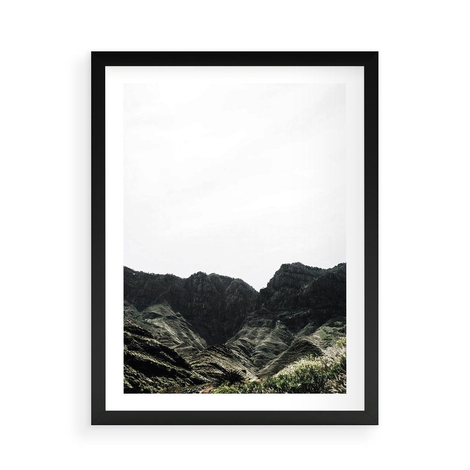 Plakat w ramie 50x70 - Górska Potęga - górski krajobraz, góry - rama czarna