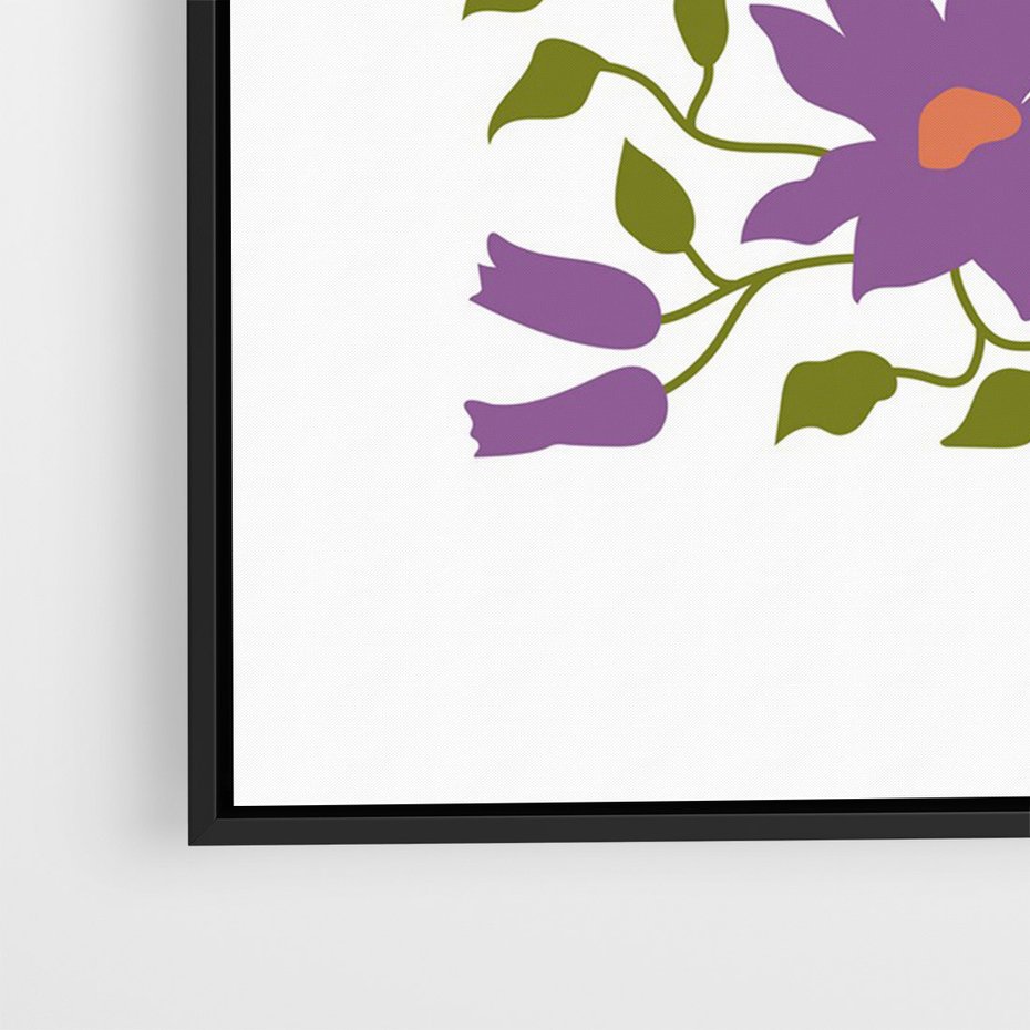 Obraz w ramie 50x70 - Rozmyte Granice - kwiaty, kompozycja - rama czarna