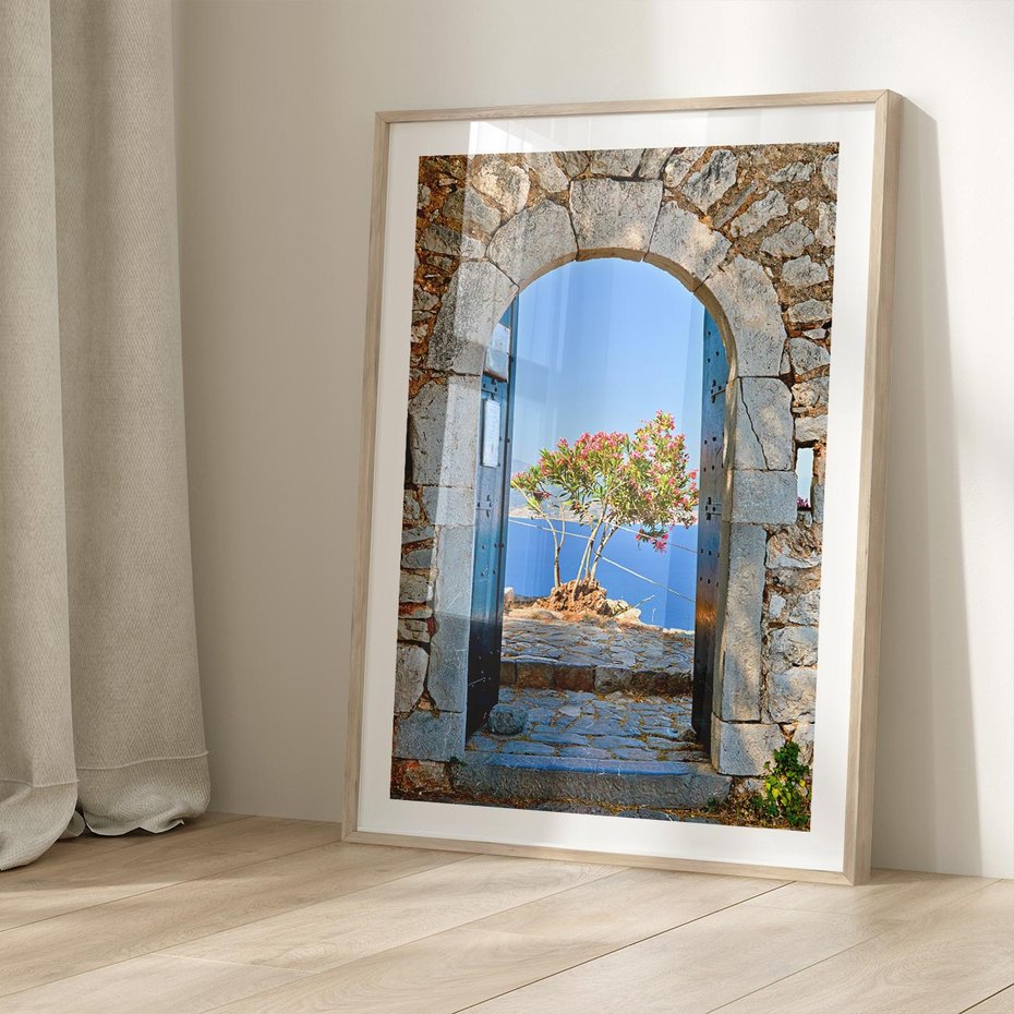 Plakat w ramie 30x40 - Perspektywa nad morzem - perspektywa, morze - rama drewno