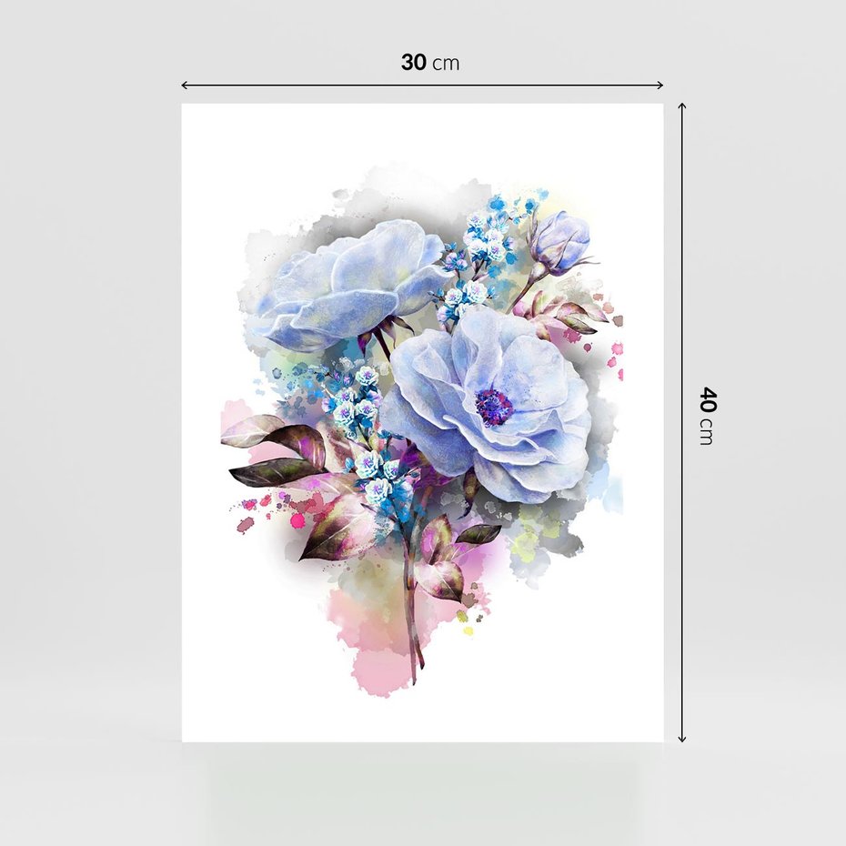 Plakat bez ramy 30x40 - Kolorowa Ekspresja - kwiaty, graficzne