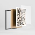Plakat w ramie 50x70 - Ekspresyjne Odbicia Współczesności - abstrakcyjna grafika, minimalizm - rama czarna