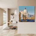 Obraz na płótnie 40x40 - Urok Wenecji - fotografia, przystań w Wenecji