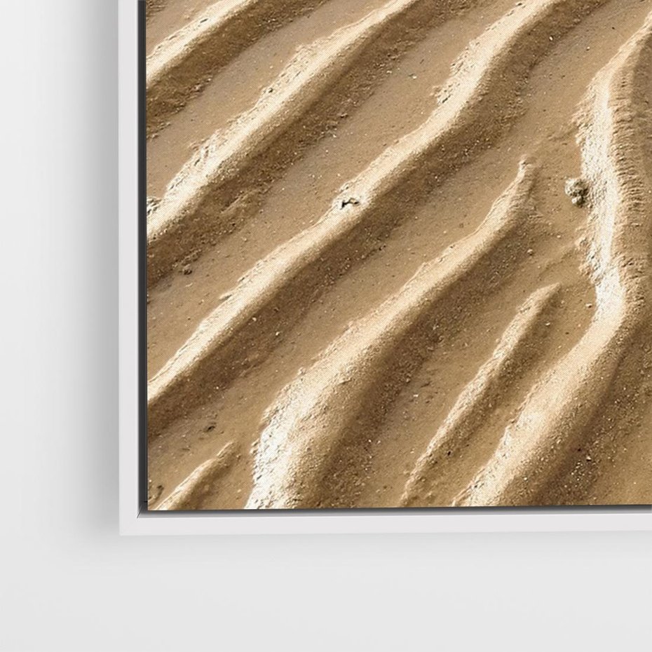 Obraz w ramie 70x50 - Piasek i Nieskończoność - pustynia, piasek - rama biała