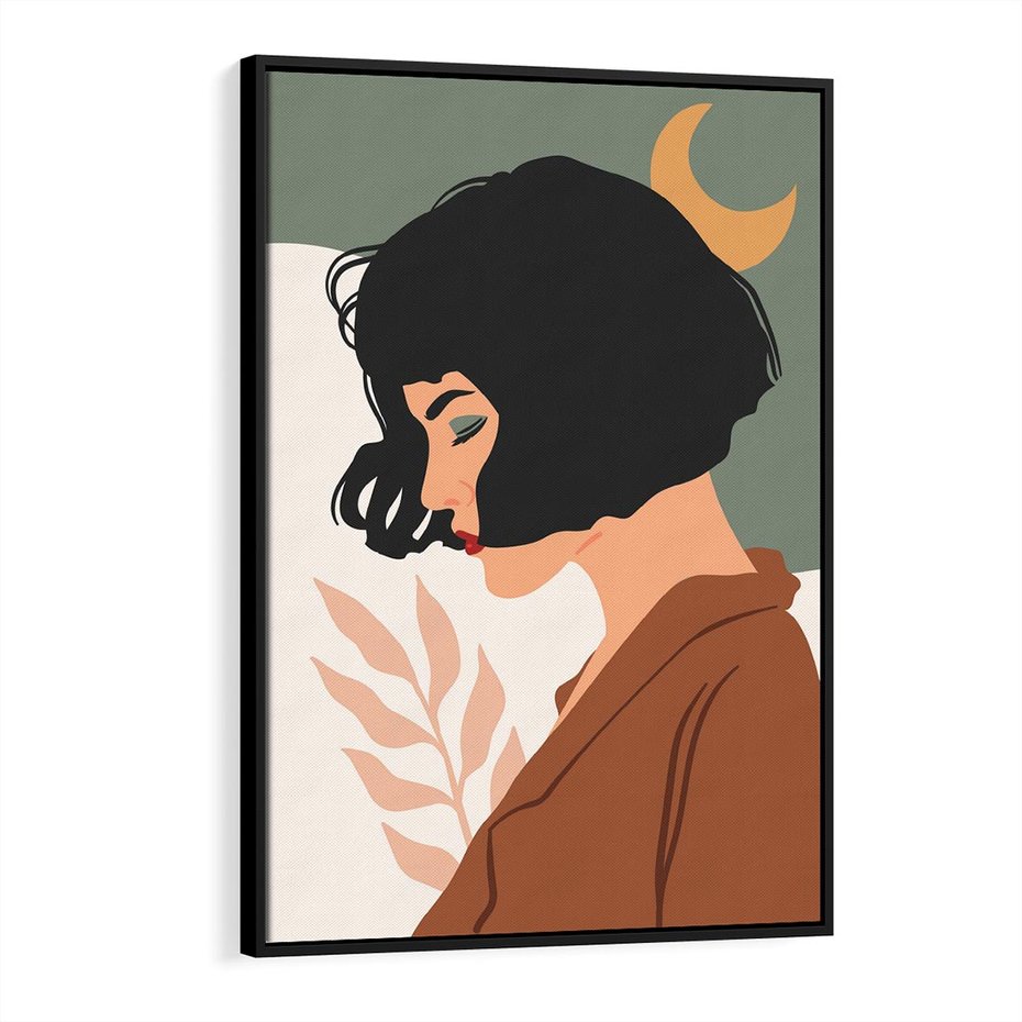 Obraz w ramie 70x100 - Kobieca Pasja - nowoczesny plakat, styl retro - rama czarna