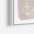 Obraz w ramie 80x120 - Pastelowe Nastroje - nowoczesny subtelny plakat, beżowy - rama biała